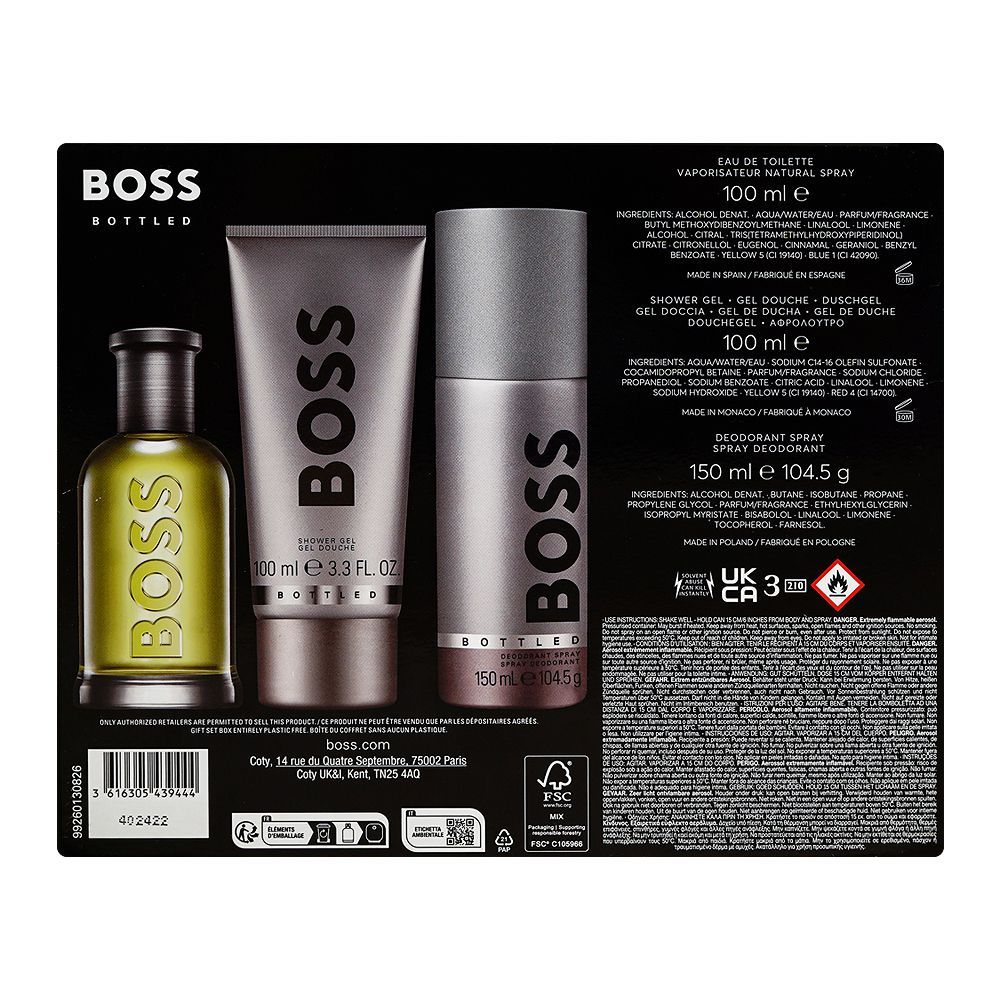 HUGO BOSS BOTTLED MEN 3S SET