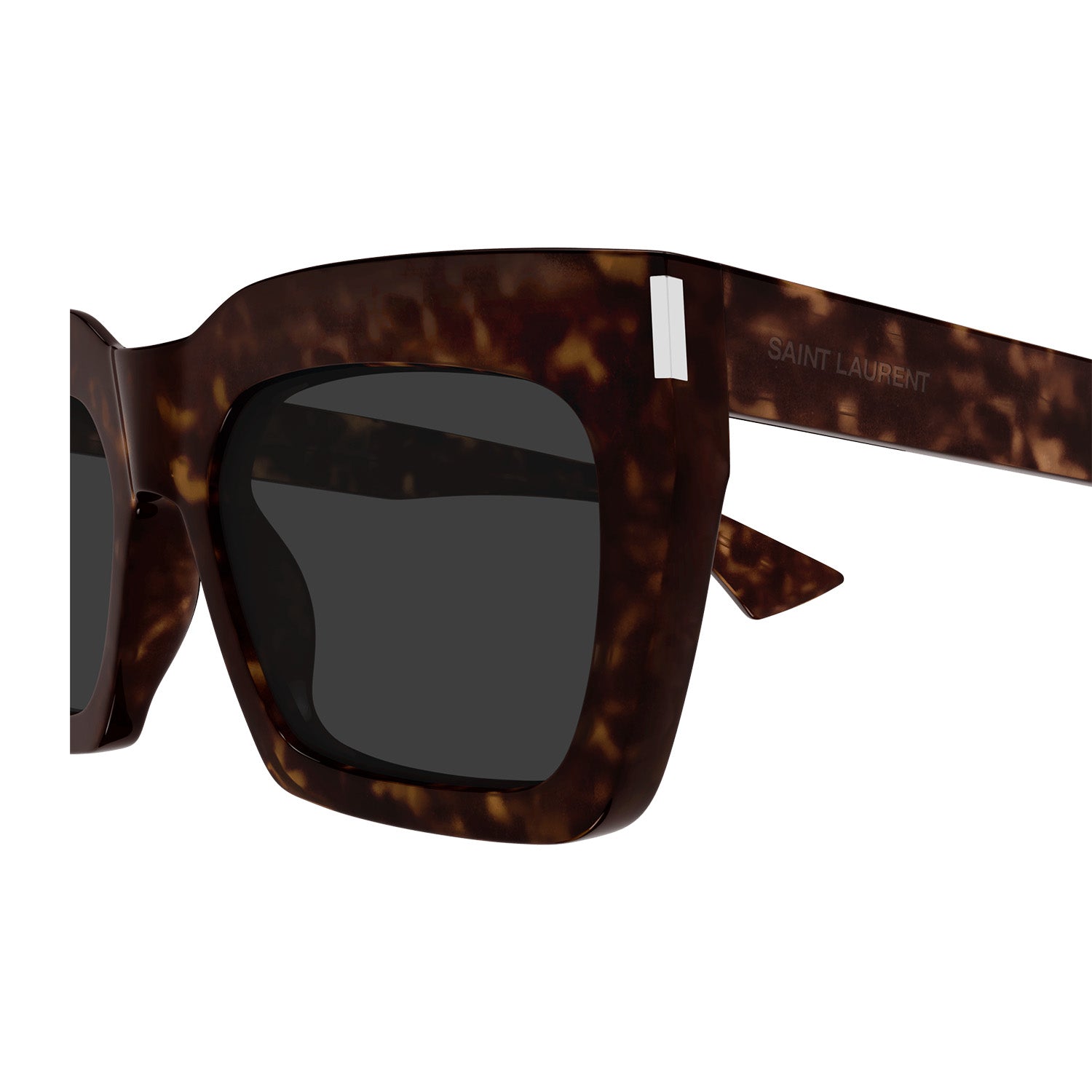 CORNER ANGLE SAINT LAURENT LETTERING LOGO ENGRAVED