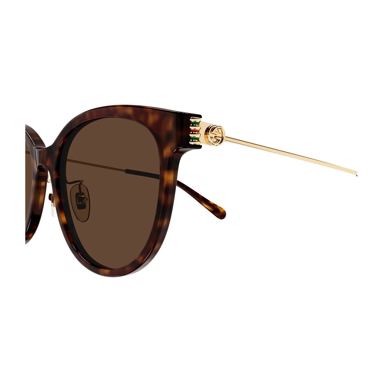 Emblem Oversize Rounded Cat-Eye Shape